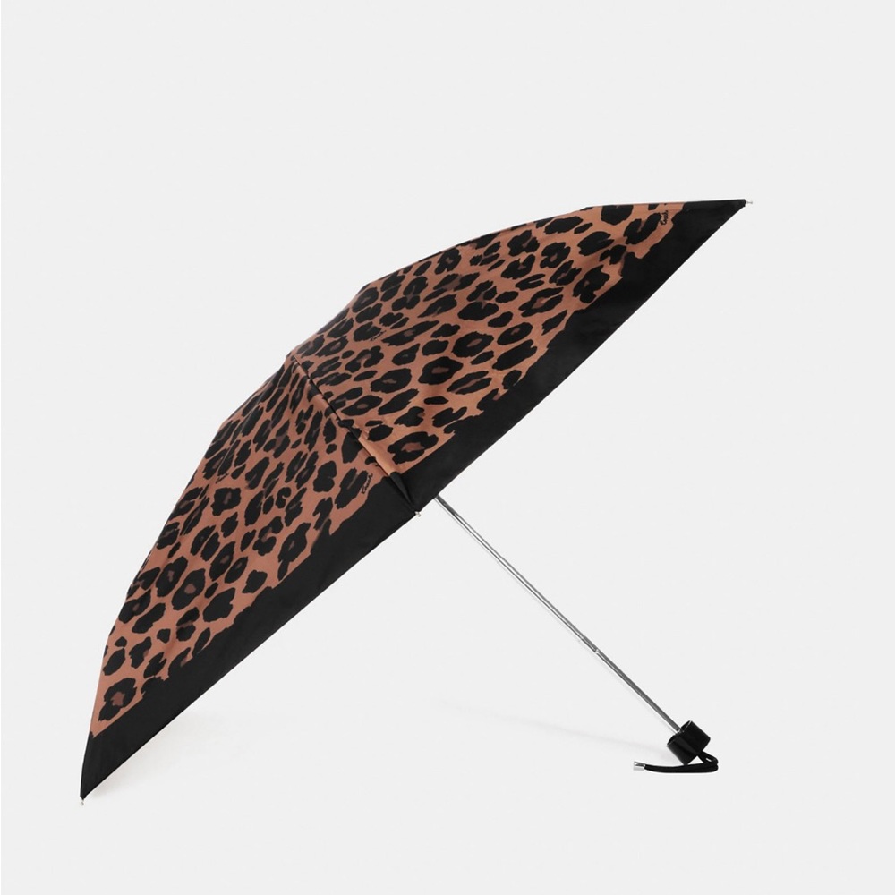 Coach NWT Leopard print mini UV Umbrella. SV/Brown Black Multi CC947 🐆. 🎁🎁🎁